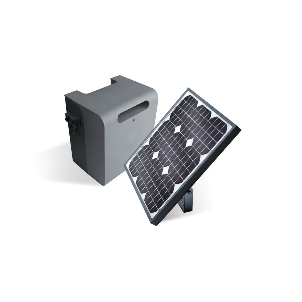 Kit solaire Nice Solemyo : panneau photovoltaique SYP et boitier batterie PSY24
